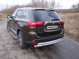 Mitsubishi Outlander 2015 Защита задняя (длинная) 60,3 мм